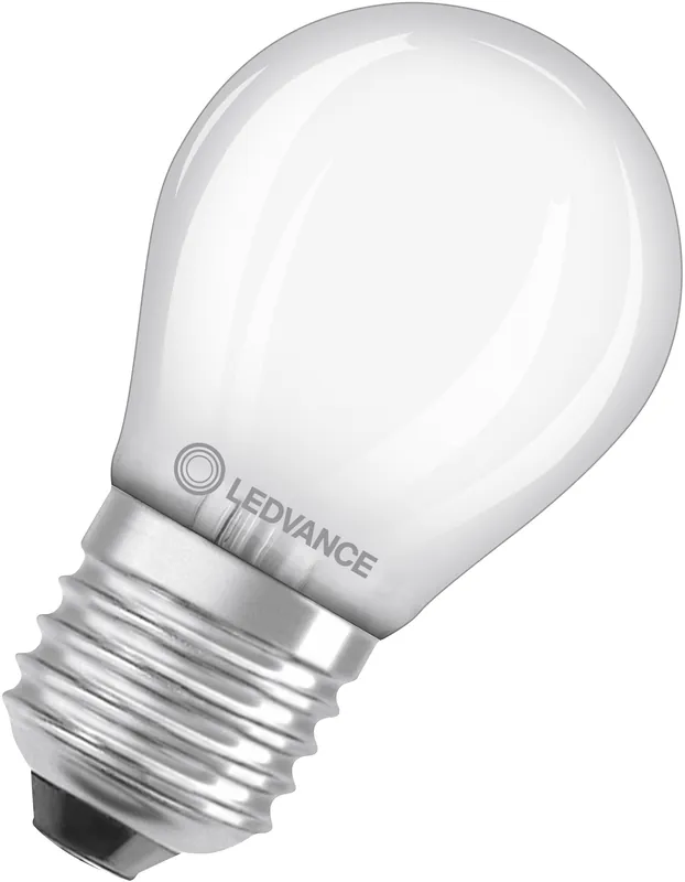 LEDVANCE LED Classic P 25 Glühfaden Energieeffizienzklasse A S 1,2 W 840 Frosted E27 Meistverkauft