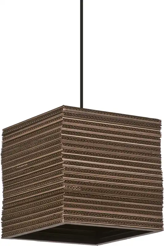 LEDVANCE Decor Karton Pendelleuchte quadratisch E27 Braun Nur Heute