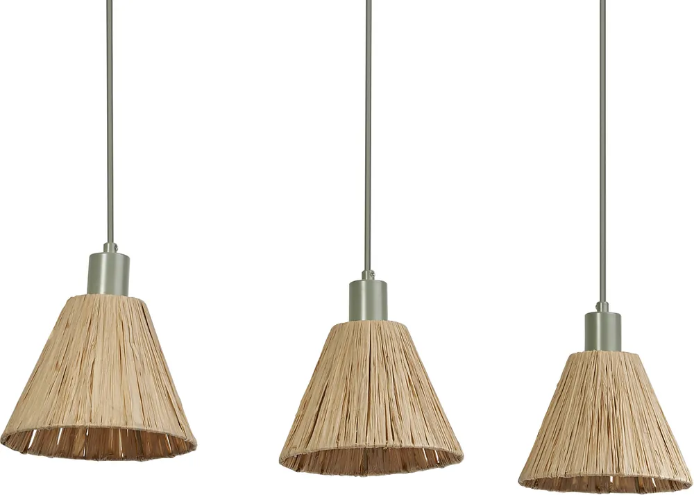 LEDVANCE Decor Raffia Pendelleuchte Linear 3XE27 Grün Neuheit