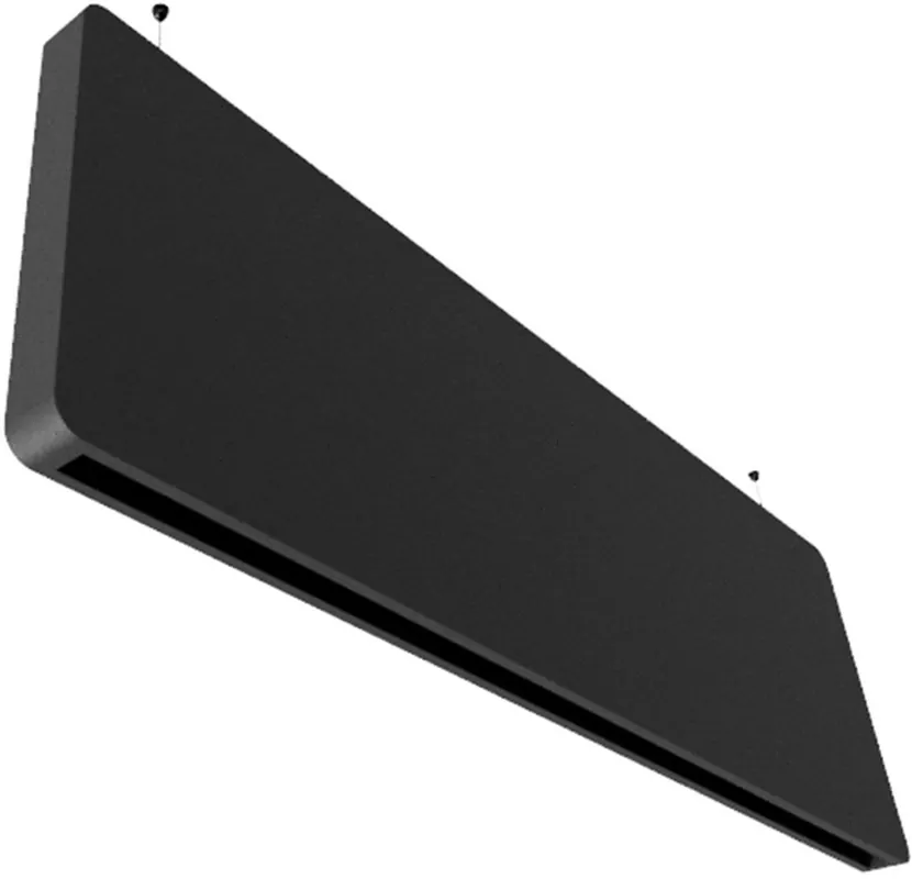 Neu ISOLED Akustik-Pendel-BAFFEL TRACK48ID (unbestückt) schwarz, 1250mm, , indirekt: 22W SkyBlue
