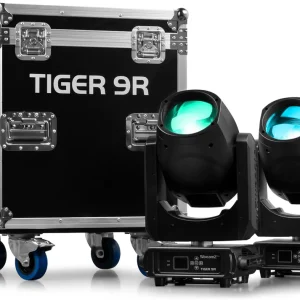 beamZ Pro Tiger 9R 260W Beam Moving Head 2 Stück im Flightcase Expressversand