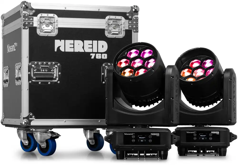 beamZ Pro Nereid760 Outdoor LED Bee Eye Moving Head mit Zoom 2 Stück im Flightcase Neu Im Sortiment