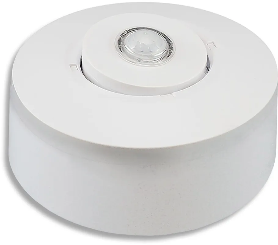 Zertifiziert ISOLED DALI-2 Master PIR Aufputz-Bewegungssensor, weiß, Höhe/Radius 12m