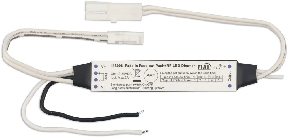 ISOLED Sys-Pro Push/Funk Mini Soft-On PWM-Dimmer MiniAMP, 12-24V DC, 3A Online Kaufen