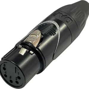 DAP-Audio XLR 5P X-Typ – weiblich, schwarze Endkappe, Nickelgehäuse Neue Ware