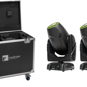 Neu FUTURELIGHT Set 2x DMH-380 + Case mit Rollen