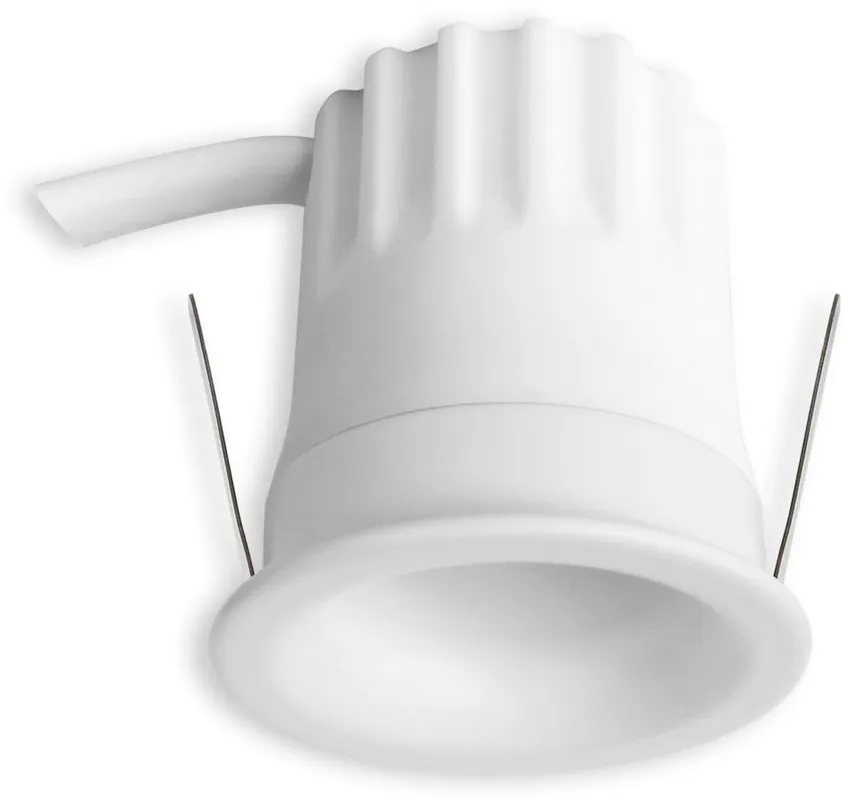 Gratis Versand ISOLED LED Einbaustrahler BACK32, weiß matt, rund, 5W, CRI90, 2700K, rückversetzt, Honeycomb