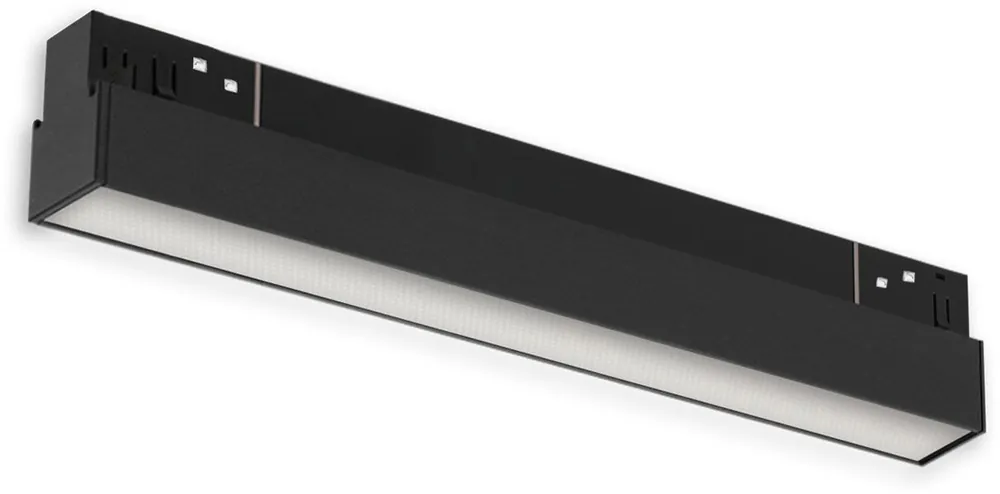 Markenprodukt ISOLED Track48 Linearleuchte 30cm schwarz, 10W, 120°, 48V, 1800-4000K, CRI90, prismatisch, Line