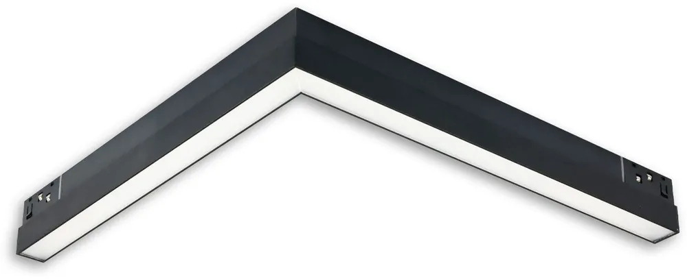 ISOLED Track48 Eckleuchte horizontal schwarz, 20W, 120°, 48V DC, 1800-4000K,CRI90, Line+, DALI DT8 Neu