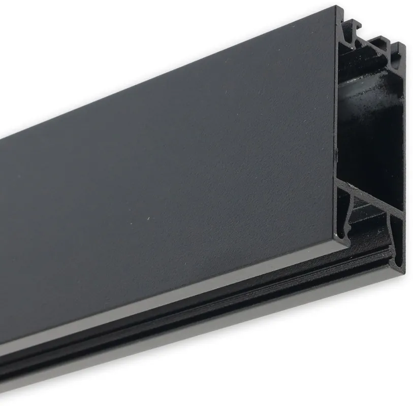 Bestpreis ISOLED Gardinenprofil Curtain10 ONE HIGH, schwarz RAL 9005, 200cm