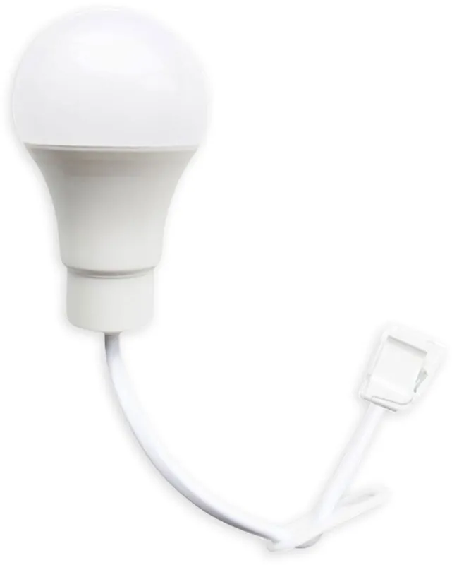 ISOLED Baufassung E27 SET mit Federklemme, Öse und fix montierte LED bulb 9W, warmweiß Expressversand