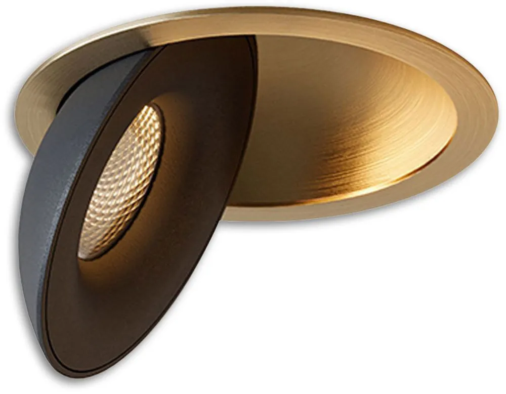 ISOLED LED Einbauleuchte Sphere gold/schwarz, 2700K, 10W, CRI90, dimmbar Kostenloser Rückversand