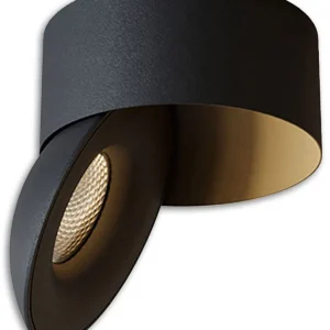 Finale Aktion ISOLED LED Aufbauleuchte Sphere schwarz/schwarz, 2700K, 10W, CRI90, dimmbar