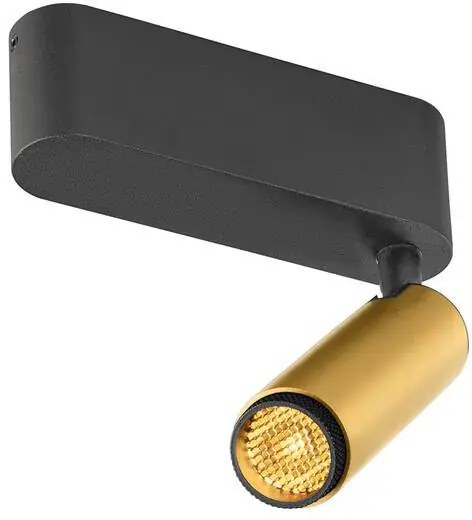 SLV GRIP! S, Deckenaufbauleuchte, single, PHASE, 3000 K, 11 W, 29°, gold / schwarz Echt
