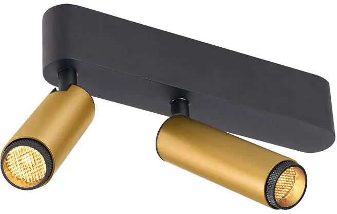 SLV GRIP! S, Deckenaufbauleuchte, double, PHASE, 3000 K, 21 W, 29°, gold / schwarz Must-Have