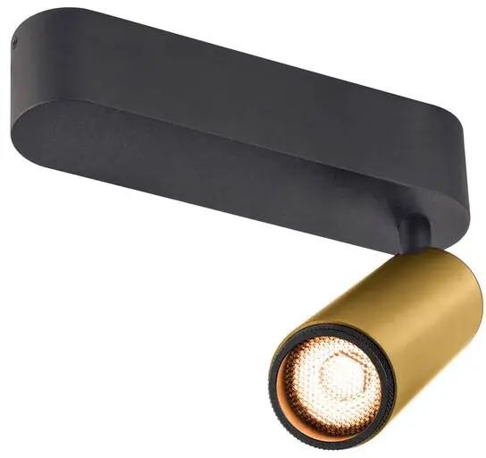 Wochenendangebot SLV GRIP! M, Deckenaufbauleuchte, single, PHASE, 2700 K, 14 W, 42°, gold / schwarz