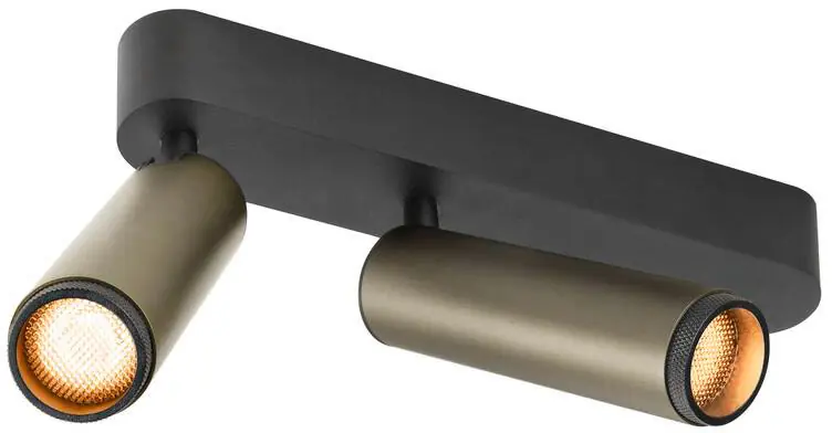 Schneller Versand SLV GRIP! M, Deckenaufbauleuchte, double, PHASE, 2700 K, 28 W, 42°, bronze / schwarz