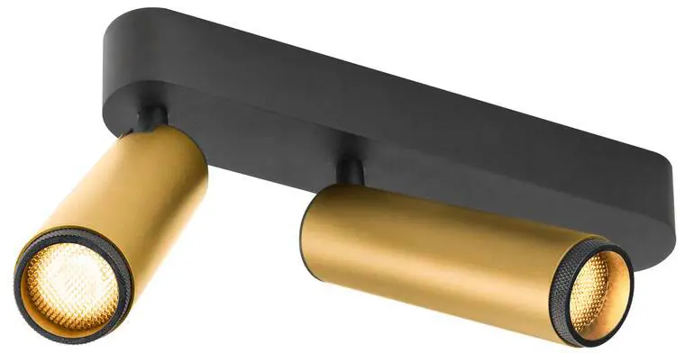 SLV GRIP! M, Deckenaufbauleuchte, double, PHASE, 3000 K, 28 W, 42°, gold / schwarz Mega-Angebot