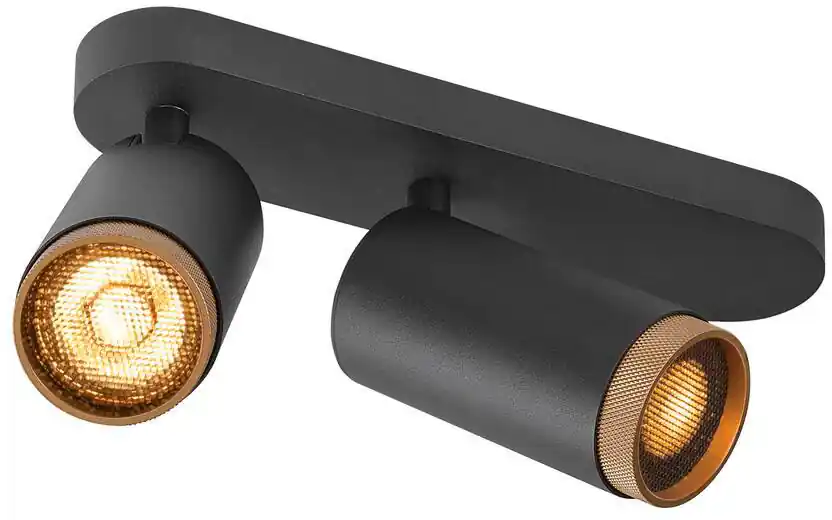 Ausverkauf SLV GRIP! L, SPOT CL, double, QPAR51, Deckenaufbauleuchte, zylindrisch, 2 x max. 6 Watt, schwarz