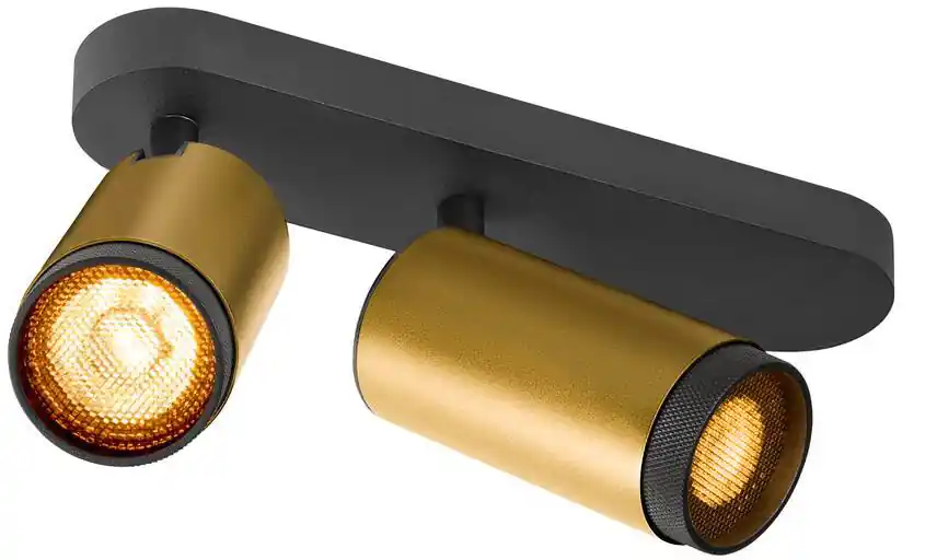 SLV GRIP! L, SPOT CL, double, QPAR51, Deckenaufbauleuchte, zylindrisch, 2 x max. 6 Watt, gold Heißes Angebot