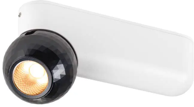 Neu SLV DYSKO, Wand- und Deckenaufbauleuchte, single, PHASE, 2700K, 6.7 W, 36°, weiß / schwarz