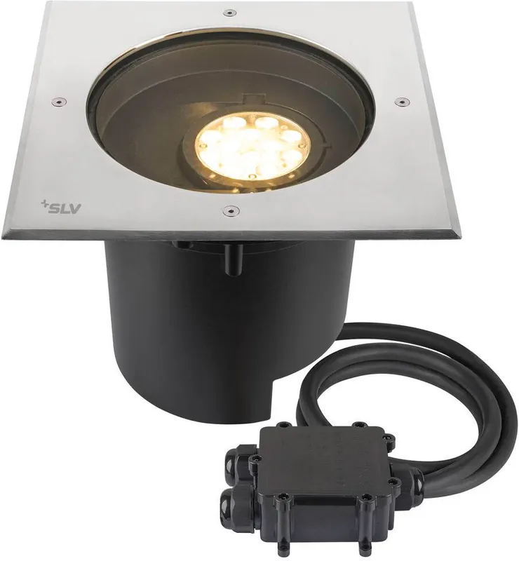 Meistverkauft SLV DASAR® XL, Bodeneinbauleuchte, asymmetrisch, 3000K, 70°/40°, IP65/IP67, quadratisch