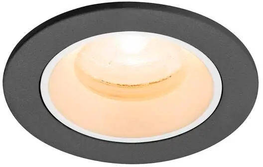SLV NUMINOS® XS, Deckeneinbauleuchte, 2700 K, 20°, IP20, rund, schwarz / weiß Ausverkauf