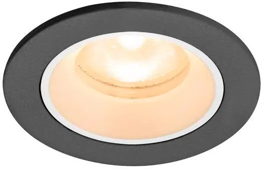 Finale Aktion SLV NUMINOS® XS, Deckeneinbauleuchte, 2700 K, 55°, IP20, rund, schwarz / weiß