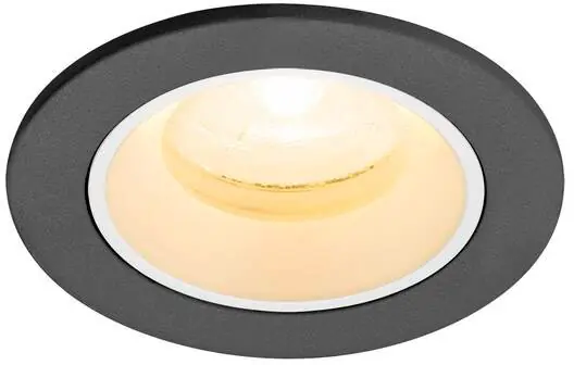 SLV NUMINOS® XS, Deckeneinbauleuchte, 3000 K, 20°, IP20, rund, schwarz / weiß Garantierte Lieferung