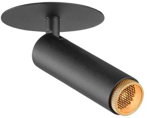 Begrenztes Angebot SLV GRIP! S, Deckeneinbauleuchte, PHASE, 2700 K, 29°, IP20, zylindrisch, schwarz / gold