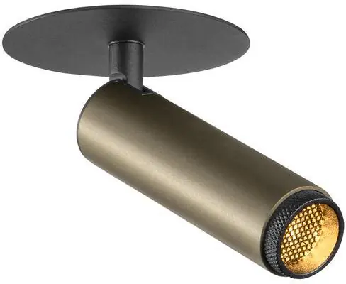 SLV GRIP! S, Deckeneinbauleuchte, PHASE, 3000 K, 29°, IP20, zylindrisch, bronze / schwarz Markenware