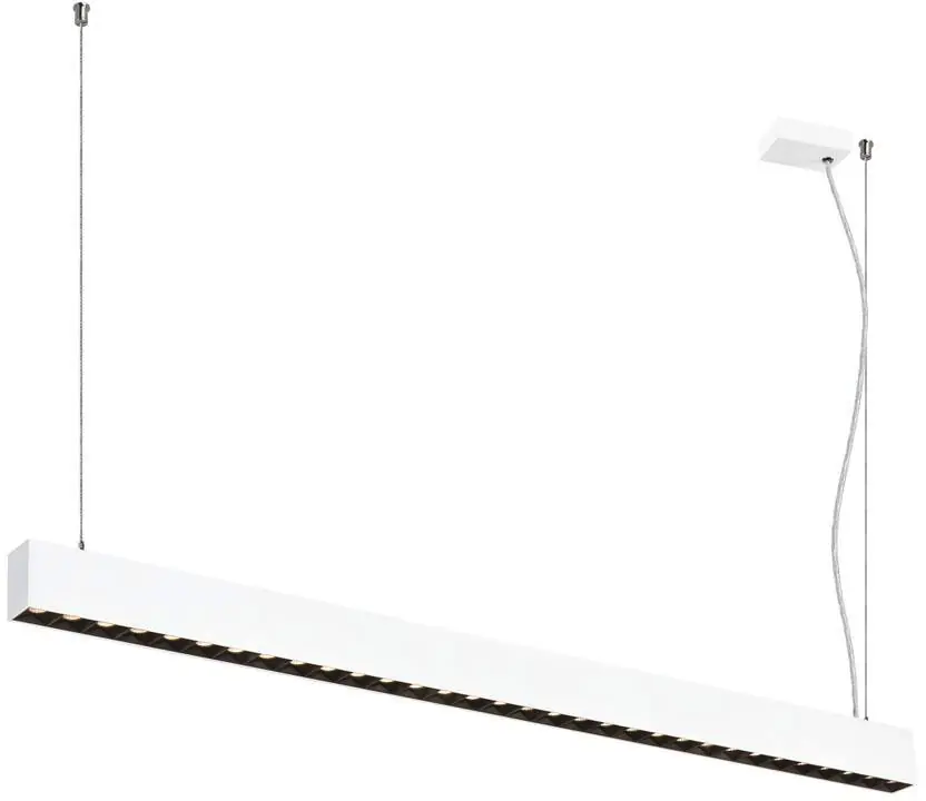 SLV GLENOS® PRO, Pendelleuchte, 1,2m, DALI, UGR16, Pendellänge 210 cm, 3000K, 75°, weiß Neu