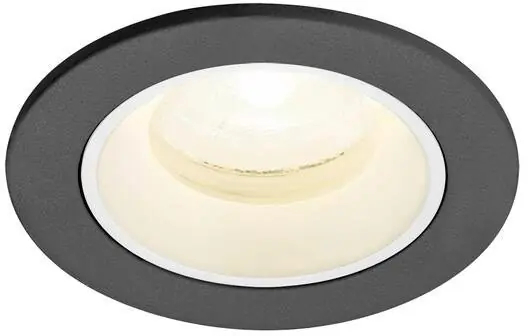 Zertifiziert SLV NUMINOS® XS, Deckeneinbauleuchte, 4000 K, 20°, IP20, rund, schwarz / weiß