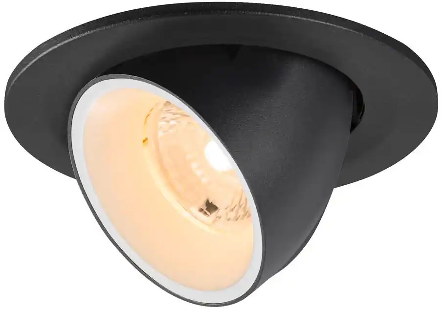 SLV NUMINOS® GIMBLE S, Deckeneinbauleuchte, 2700 K, 40°, IP20, rund, schwarz / weiß Billig