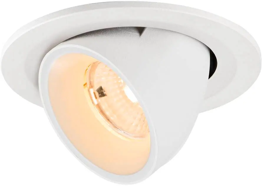 SLV NUMINOS® GIMBLE S, Deckeneinbauleuchte, 2700 K, 55°, IP20, rund, weiß Schnäppchen