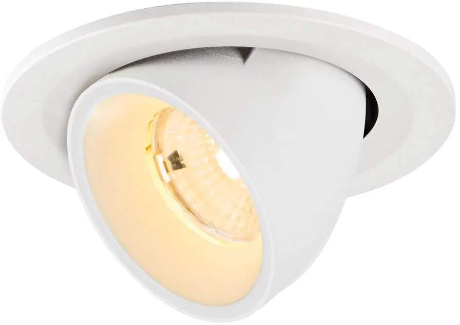 Nur Heute SLV NUMINOS® GIMBLE S, Deckeneinbauleuchte, 3000 K, 55°, IP20, rund, weiß