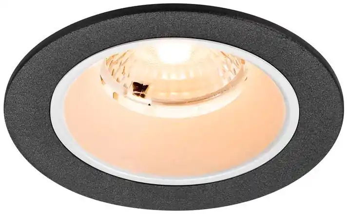 Kostenloser Versand SLV NUMINOS® S, Deckeneinbauleuchte, 2700 K, 40°, IP20, rund, schwarz / weiß