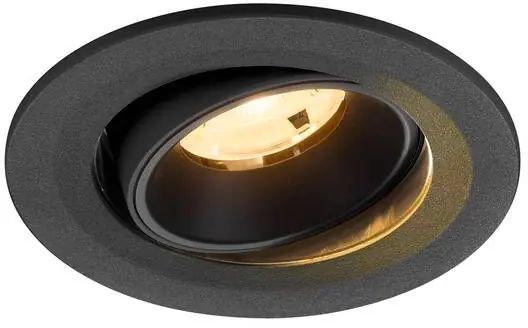 SLV NUMINOS® MOVE S, Deckeneinbauleuchte, 3000 K, 20°, IP20, rund, schwarz Kostenloser Versand