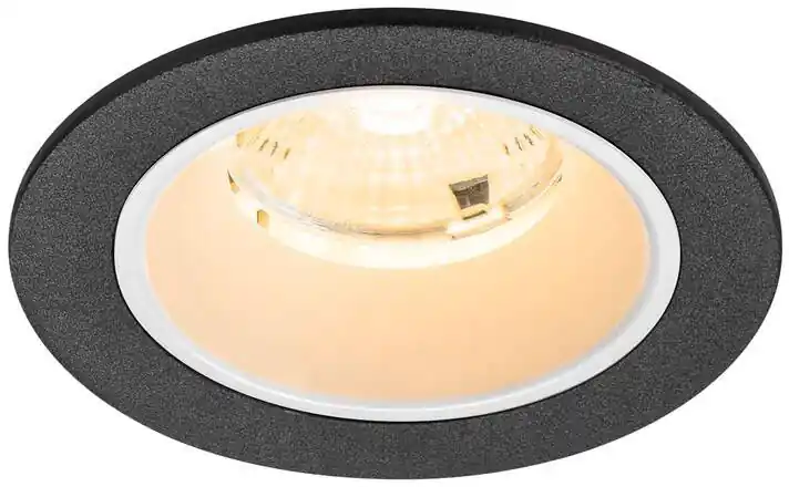 SLV NUMINOS® S, Deckeneinbauleuchte, 3000 K, 55°, IP20, rund, schwarz / weiß Preisreduziert