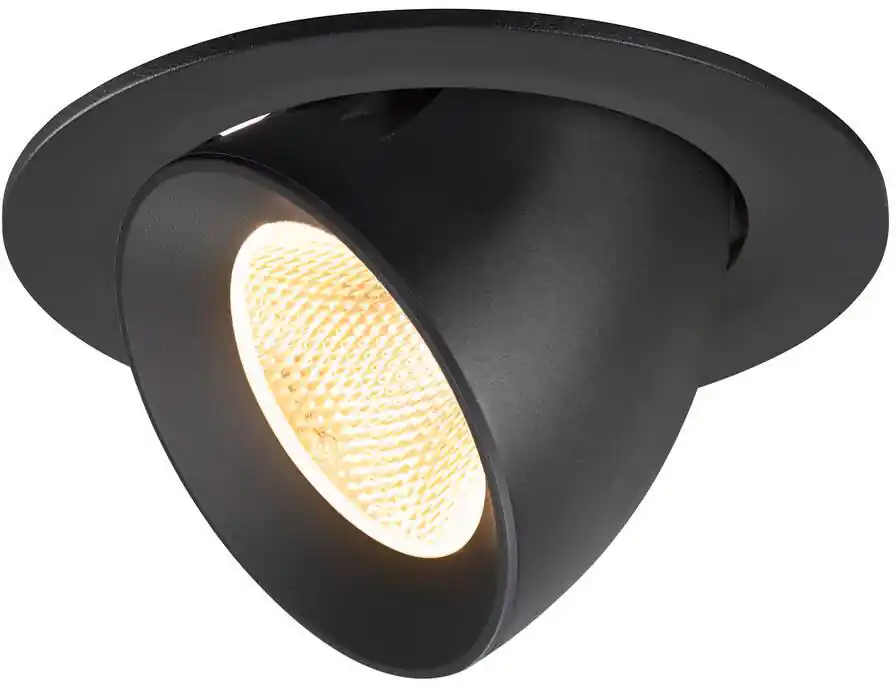SLV NUMINOS® GIMBLE L, Deckeneinbauleuchte, 3000 K, 20°, IP20, rund, schwarz Beliebt