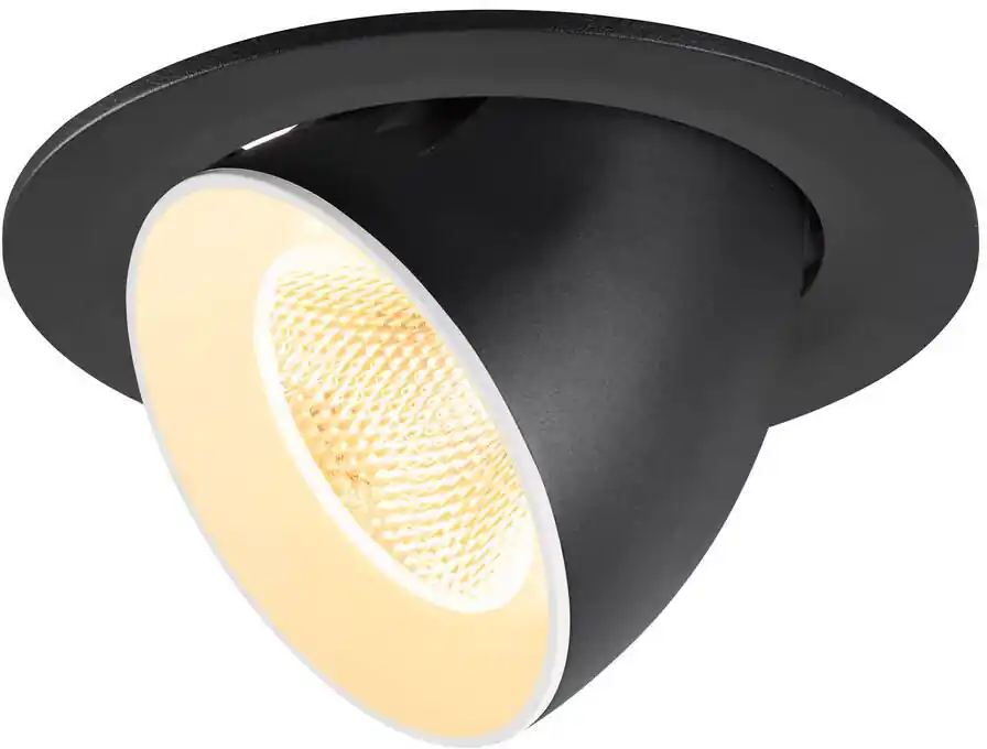 SLV NUMINOS® GIMBLE L, Deckeneinbauleuchte, 3000 K, 20°, IP20, rund, schwarz / weiß Preisknaller