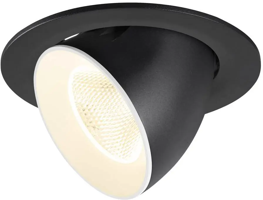 SLV NUMINOS® GIMBLE L, Deckeneinbauleuchte, 4000 K, 20°, IP20, rund, schwarz / weiß Neue Kollektion