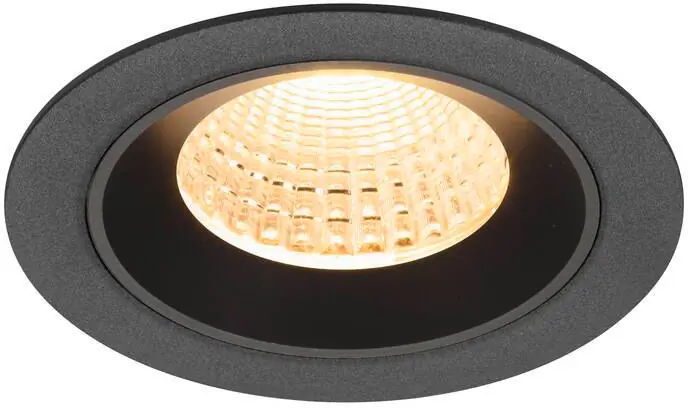 SLV NUMINOS® M, Deckeneinbauleuchte, 2700 K, 55°, IP20, rund, schwarz Finale Aktion