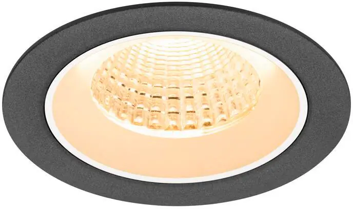 SLV NUMINOS® M, Deckeneinbauleuchte, 2700 K, 55°, IP20, rund, schwarz / weiß Markenprodukt