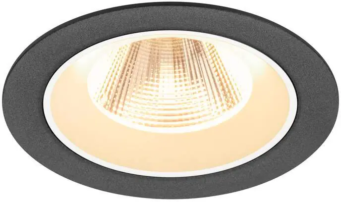 SLV NUMINOS® M, Deckeneinbauleuchte, 3000 K, 20°, IP20, rund, schwarz / weiß Neu