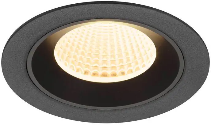 SLV NUMINOS® M, Deckeneinbauleuchte, 3000 K, 40°, IP20, rund, schwarz Sonderangebot