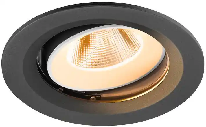 SLV NUMINOS® MOVE M, Deckeneinbauleuchte, 2700 K, 20°, IP20, rund, schwarz / weiß Schnäppchen