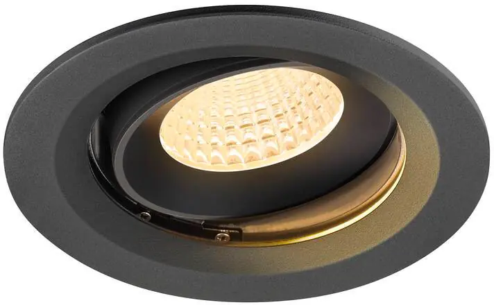 SLV NUMINOS® MOVE M, Deckeneinbauleuchte, 3000 K, 55°, IP20, rund, schwarz Aktuell