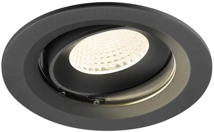 SLV NUMINOS® MOVE M, Deckeneinbauleuchte, 4000 K, 40°, IP20, rund, schwarz Abverkauf