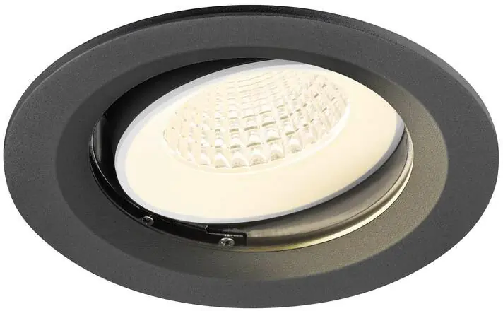 SLV NUMINOS® MOVE M, Deckeneinbauleuchte, 4000 K, 55°, IP20, rund, schwarz / weiß Top-Preis